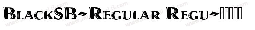BlackSB-Regular Regu字体转换
